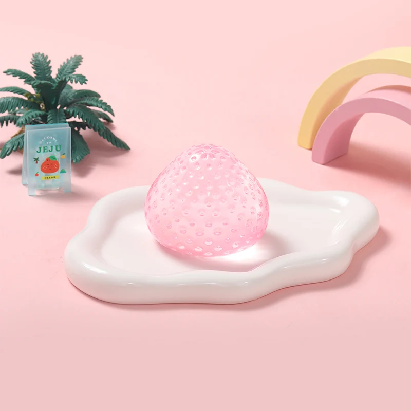 130g Crystal Pink Strawberry Taba Squishy