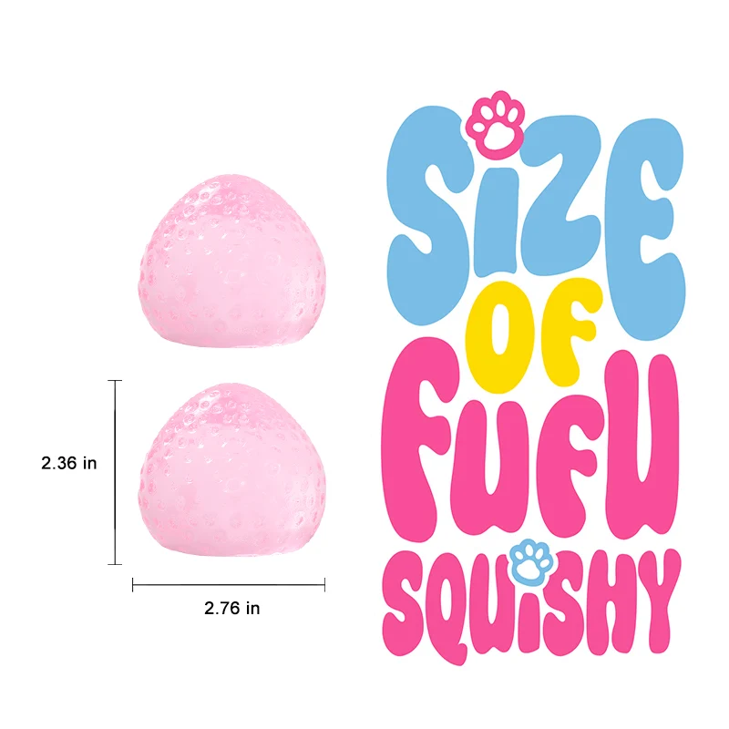130g Crystal Pink Strawberry Taba Squishy