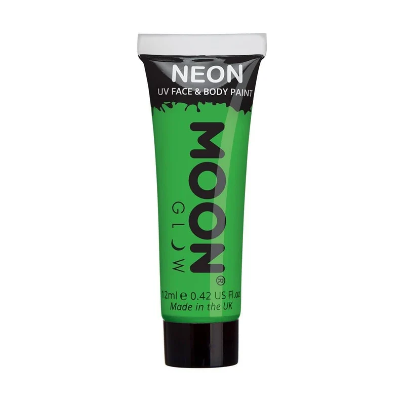Moon green neon UV face & body paint