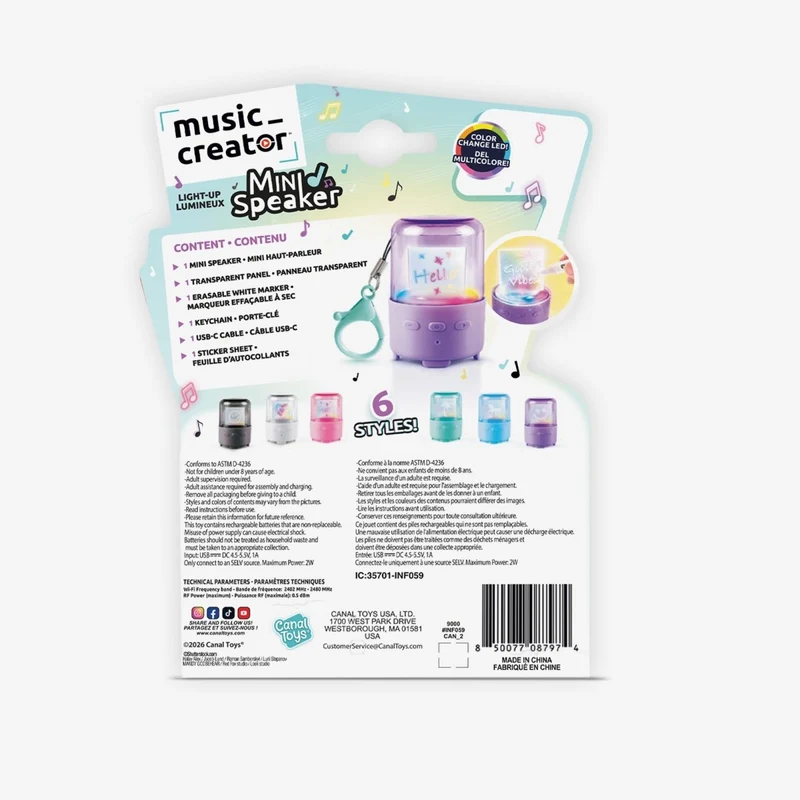 Mini Music Creator Speaker Toy, Assortment, 1 Count