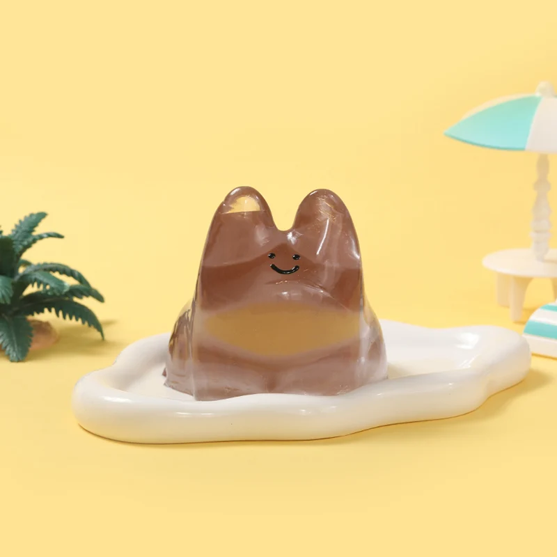 250g Crystal Chocolate Smile Face Bunny Taba Squishy