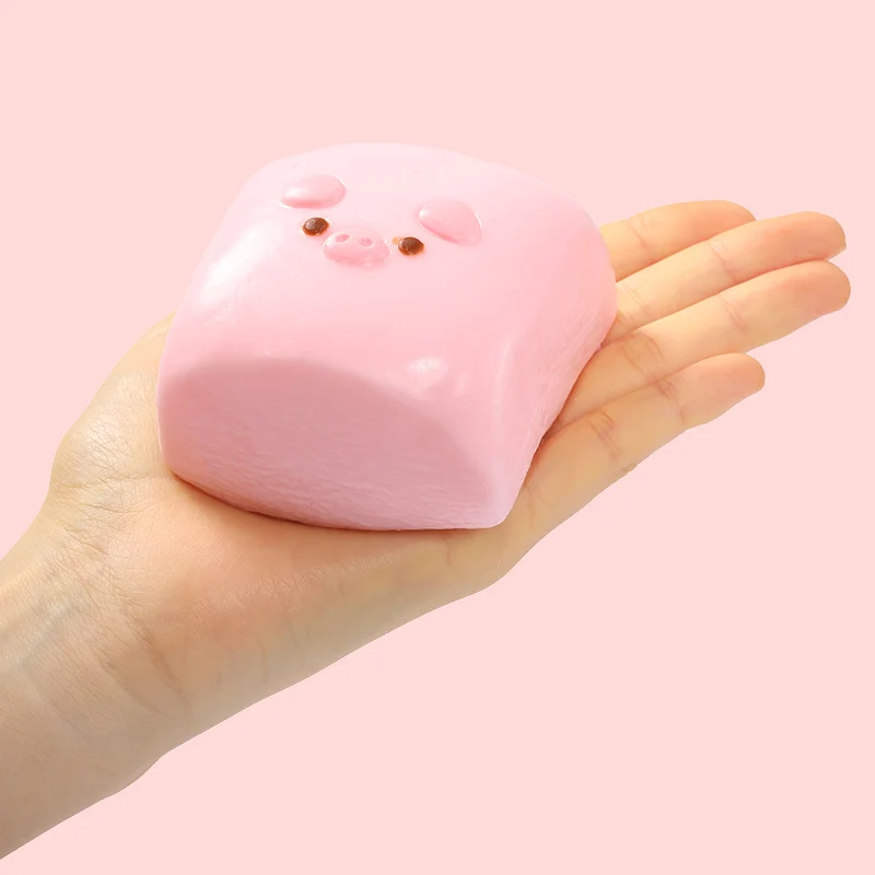 Pink Square Pig Taba Squishy