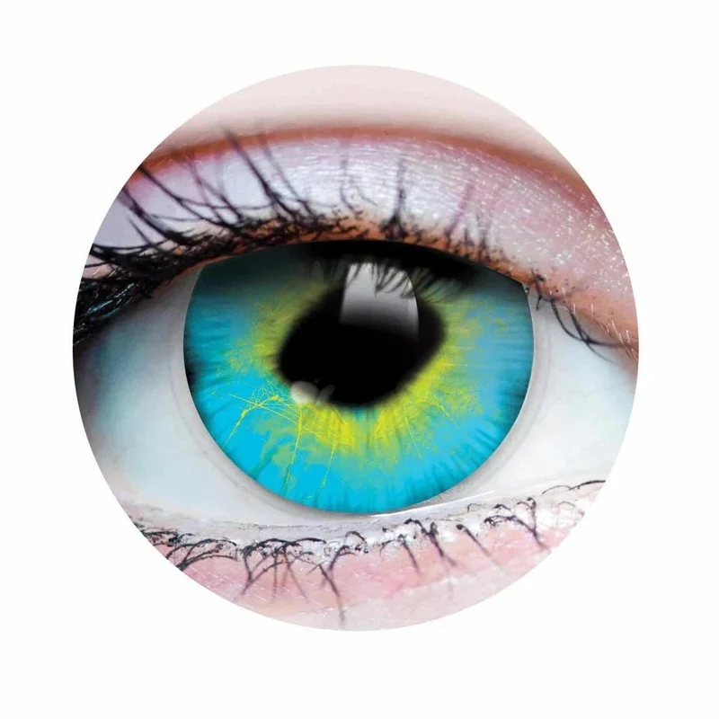 PRIMAL® Strange - Green And Blue Cosplay Coloured Contact Lenses, 3 months usage