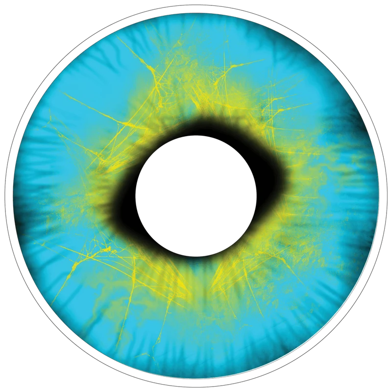 PRIMAL® Strange - Green And Blue Cosplay Coloured Contact Lenses, 3 months usage
