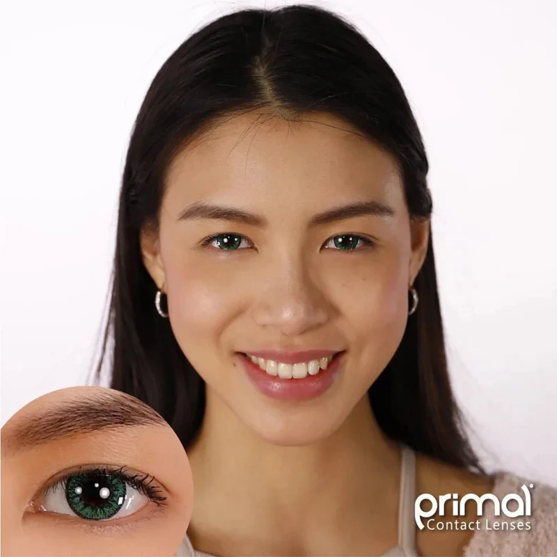 PRIMAL® Enchanted Emerald - Green Coloured Contact Lenses, 3 months usage