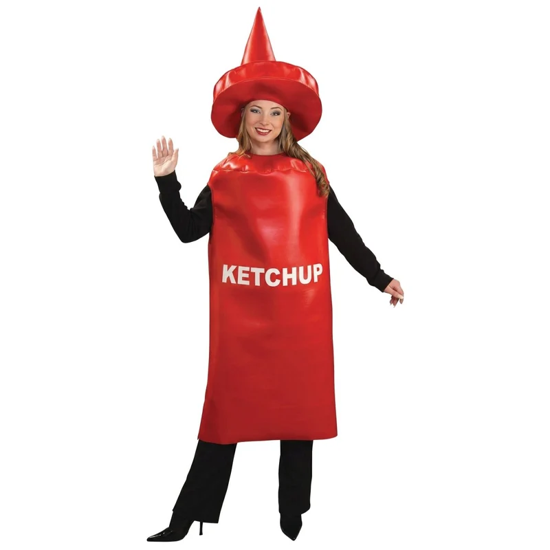 Ketchup Bottle Costume for Adults