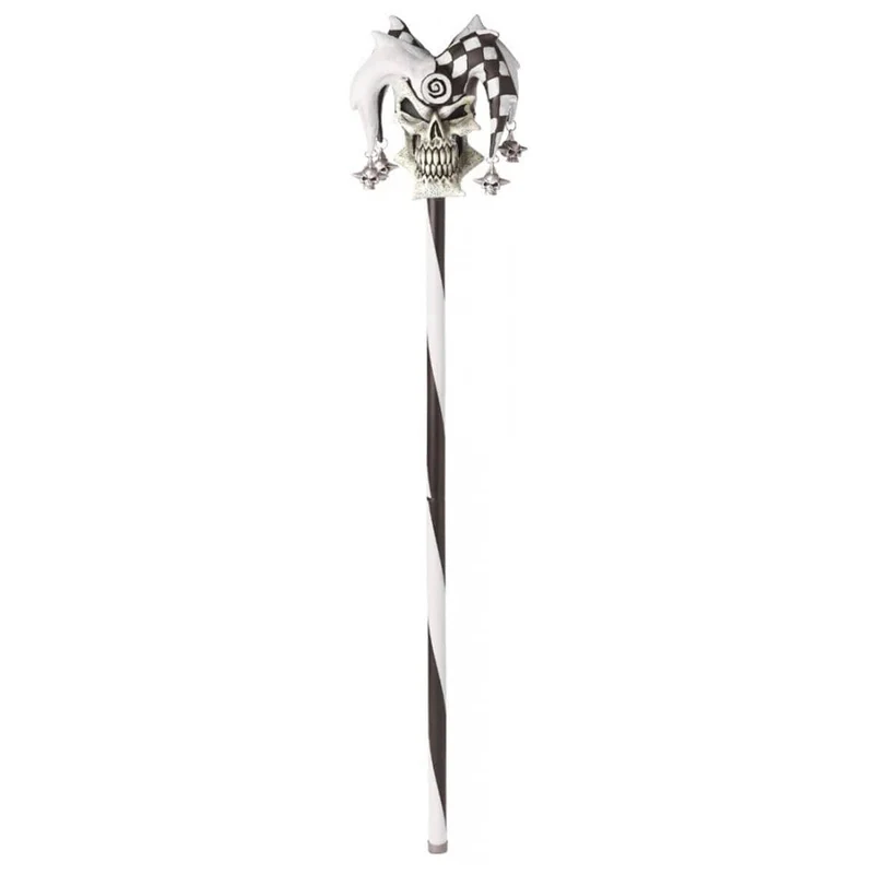 White & black psycho jester cane