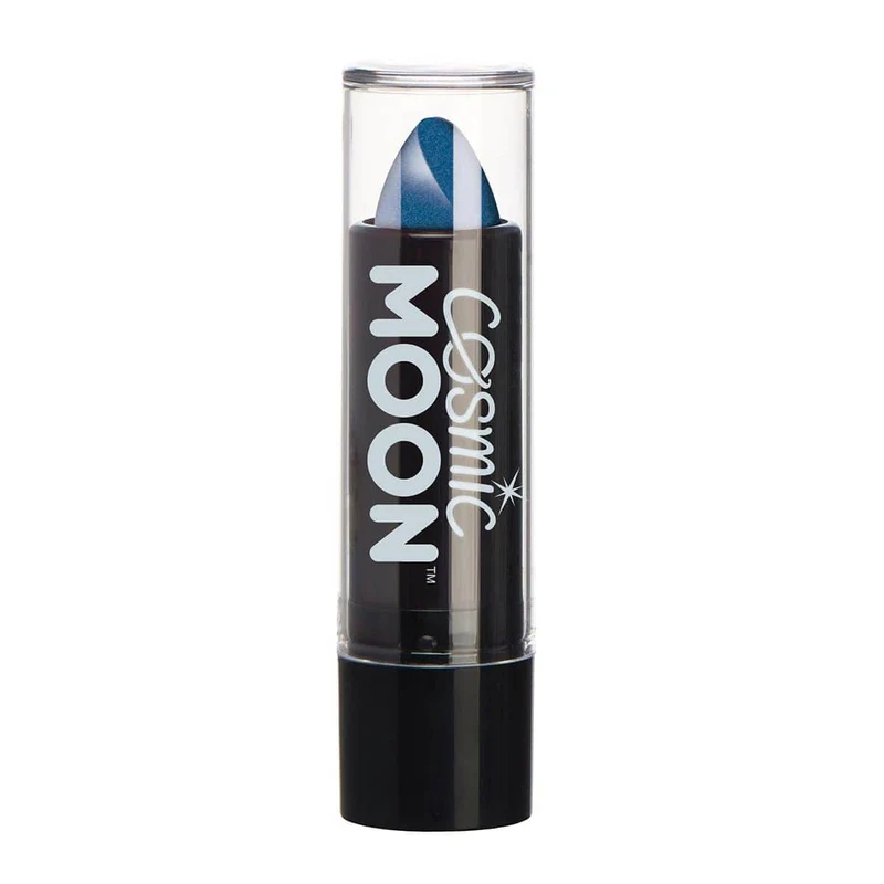 Moon blue metallic lipstick