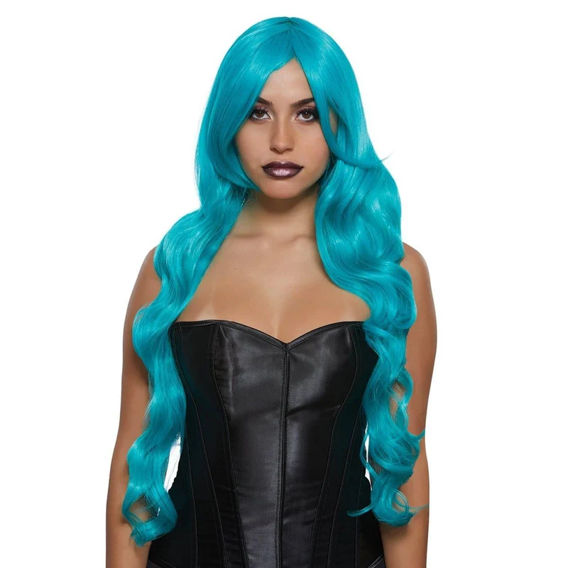 Teal sapphire Diva wig for women