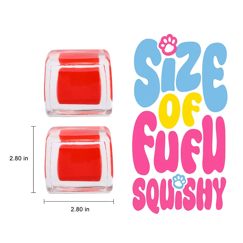 Crystal Red Ice Cube Taba Squishy