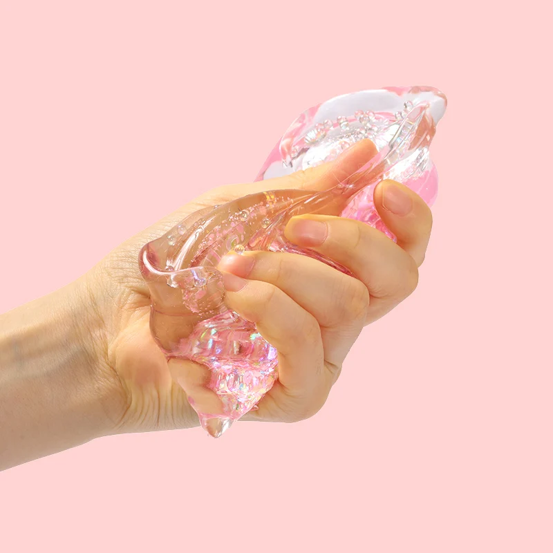 Crystal Pink Conch Taba Squishy