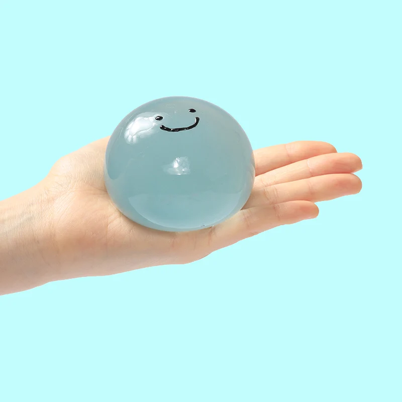 100g Crystal Teal Smile Ball Taba Squishy