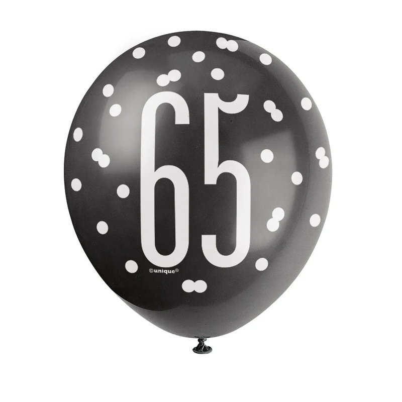 Bonne Fête Black/Silver - Latex Balloon 6/pkg - 65