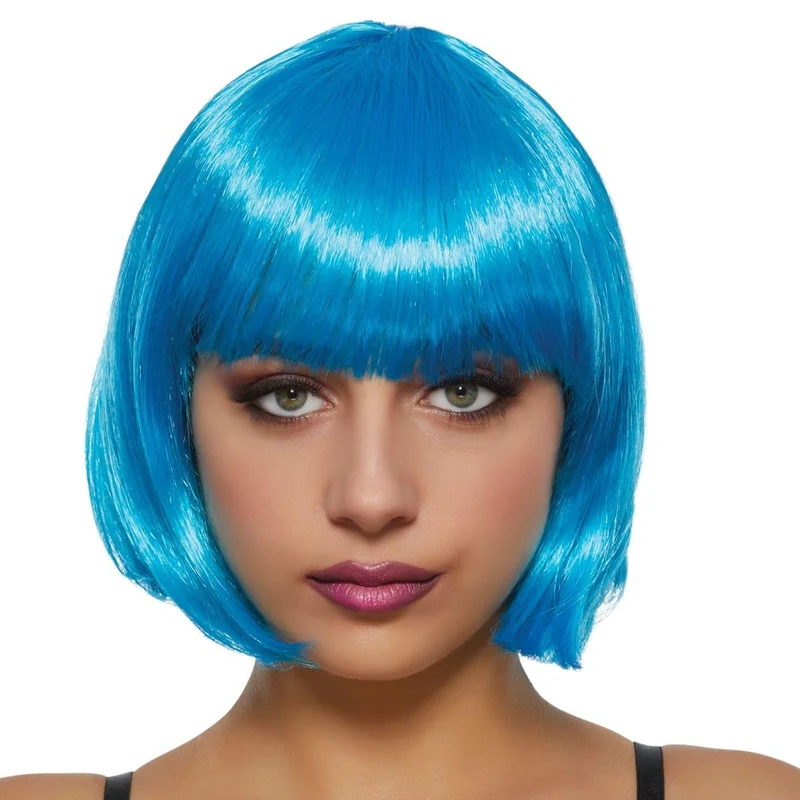 Hot blue Daisy wig for women