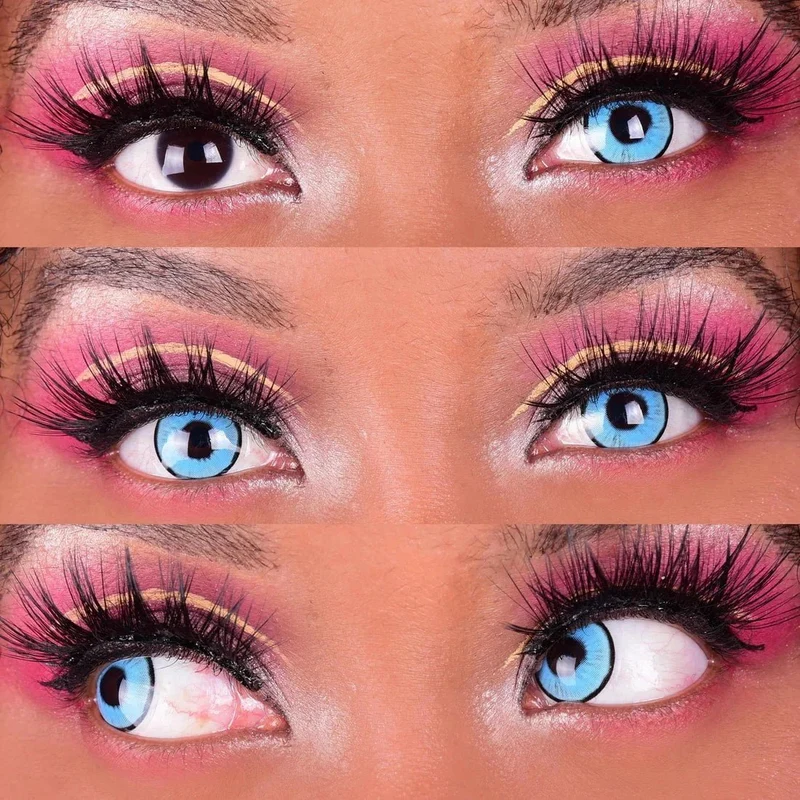 PRIMAL® Superhero - Blue Coloured Contact Lenses, 3 months usage