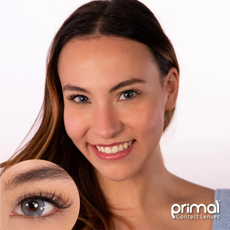 PRIMAL® Charm Sapphire - Blue Coloured Contact Lenses, 3 months usage