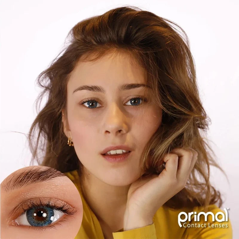 PRIMAL® Ethereal Sapphire - Blue Coloured Contact Lenses, 3 months usage