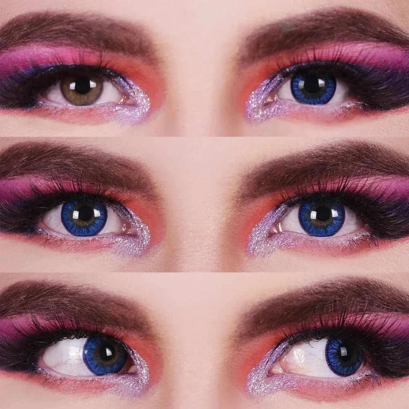 PRIMAL® Enchanted Azure - Blue Coloured Contact Lenses, 3 months usage