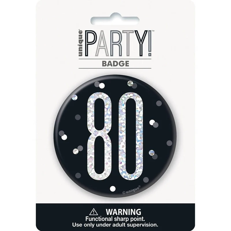 Bonne Fête Black/Silver - Badge - 80