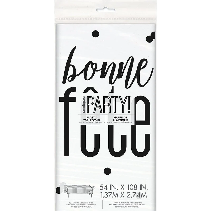 Bonne Fête Black/Silver - Tablecover