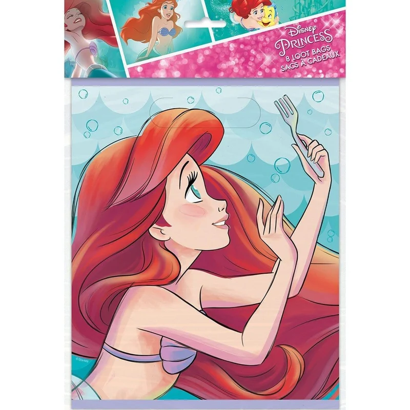 Little Mermaid favor bags, 8 per package