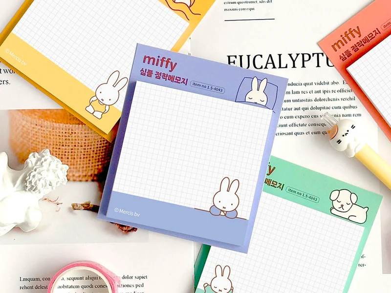 Notes adhésives Miffy bleu