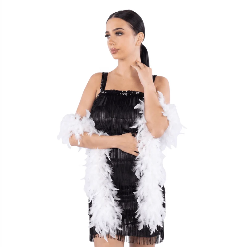 White feather boa