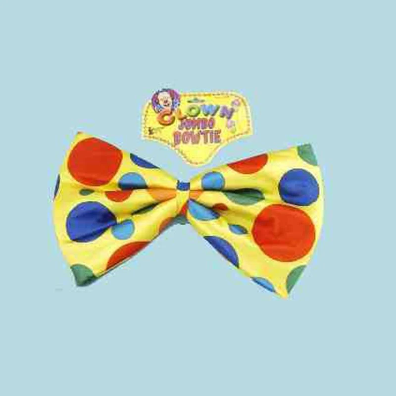Polka dot jumbo clown bow tie