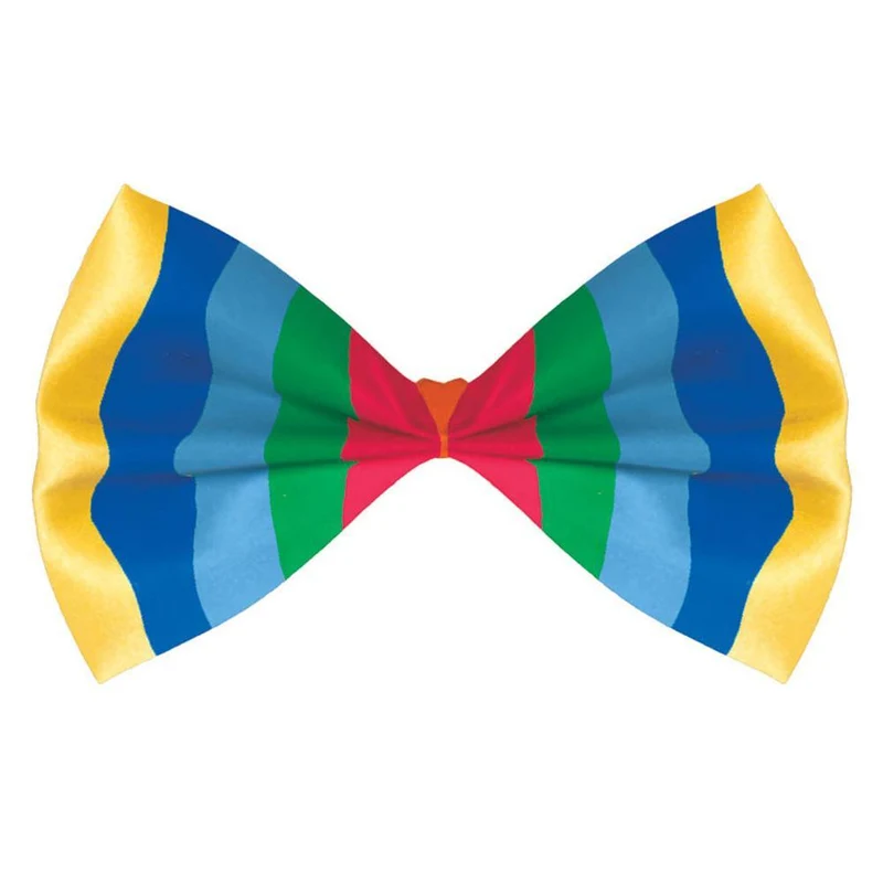 Rainbow striped bow tie