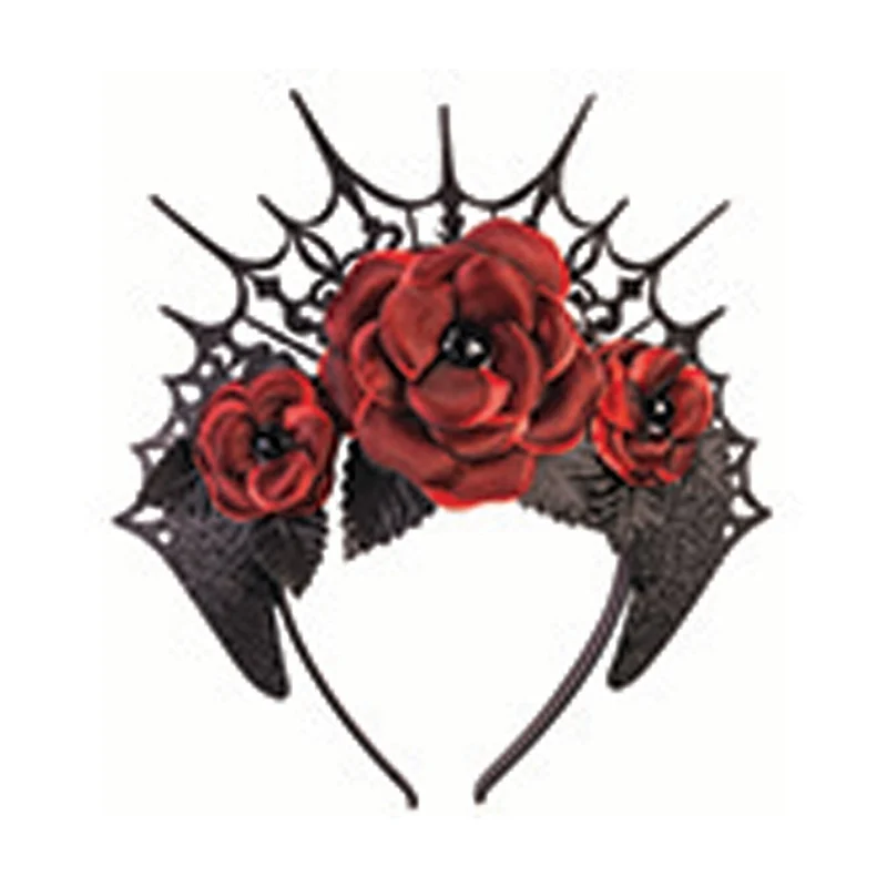 Vampiress rose headband for adults