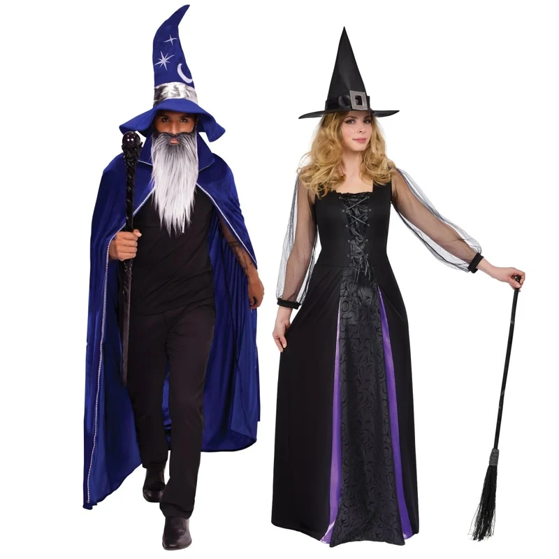 Witch and Wizard Couple Costumes