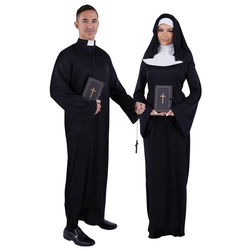 Nun and Priest Couple Costumes