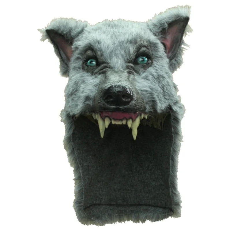 Gray wolf helmet for adults