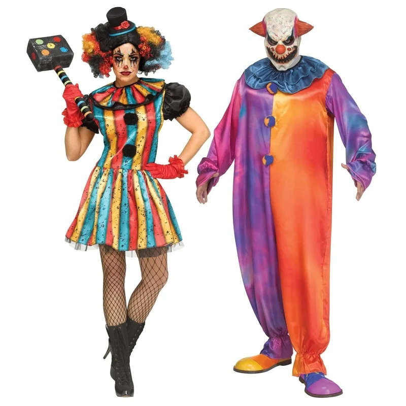 Creepy Clown Couple Costumes