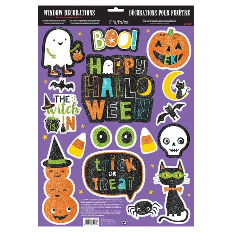 Halloween friends window decorations