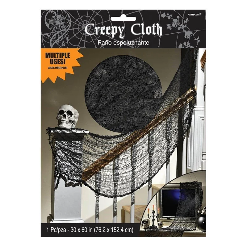 Black halloween creepy cloth