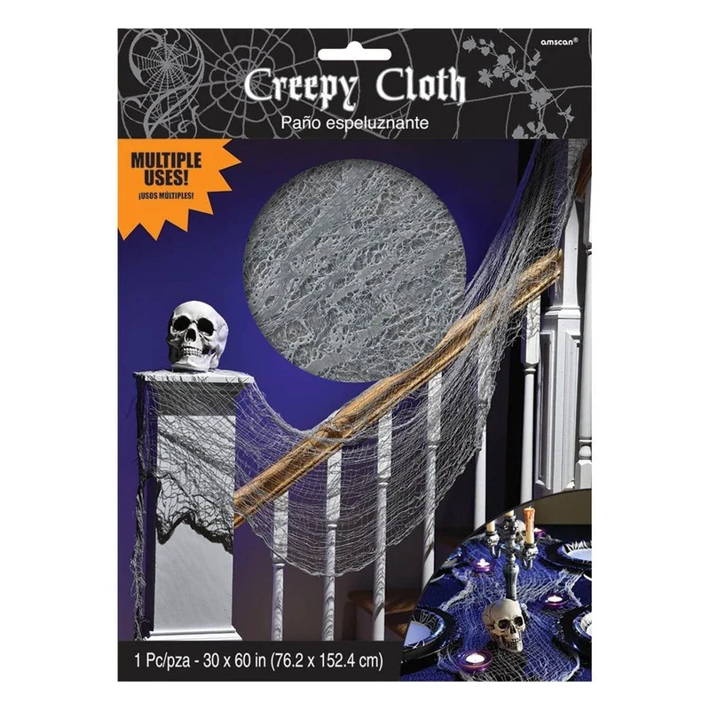 Grey halloween creepy cloth