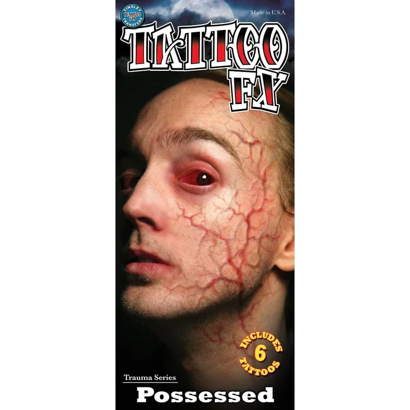 Possessed veins trauma temporary tattoo