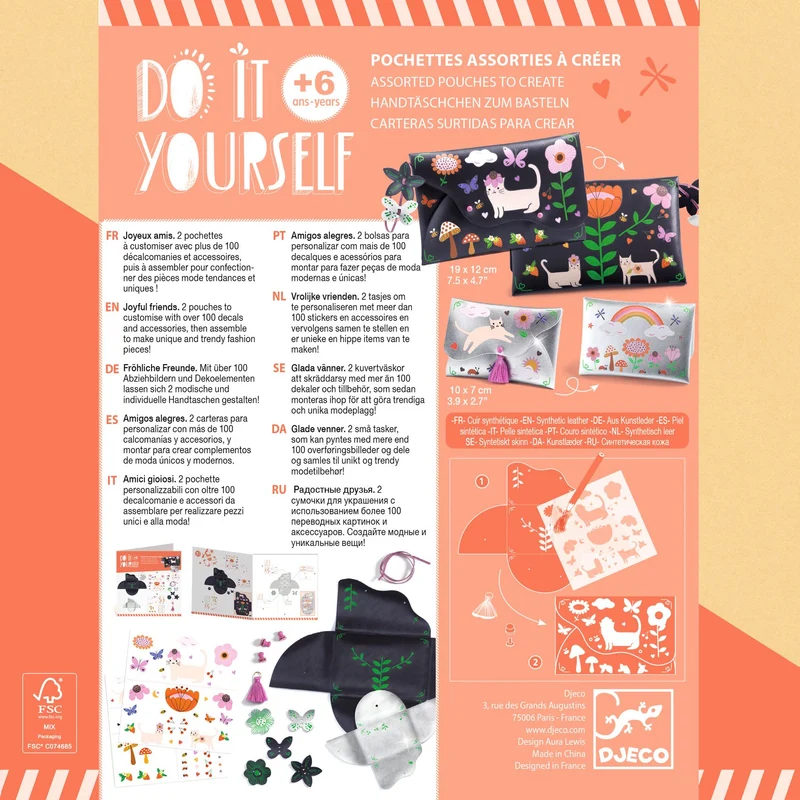 Création DIY Pochettes - Joyeux amis - Djeco