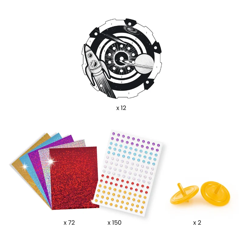 Toupies métalisées Hypno cosmos DIY - Djeco