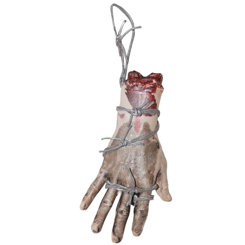 Hand with barbed wire