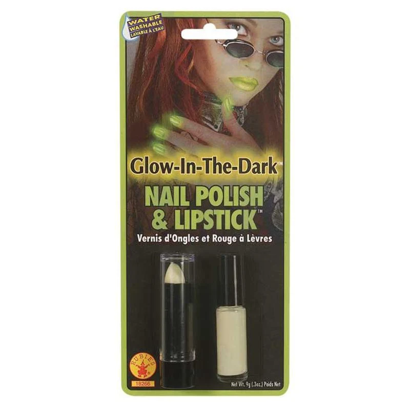 Glow in the dark lipstick & nail polish