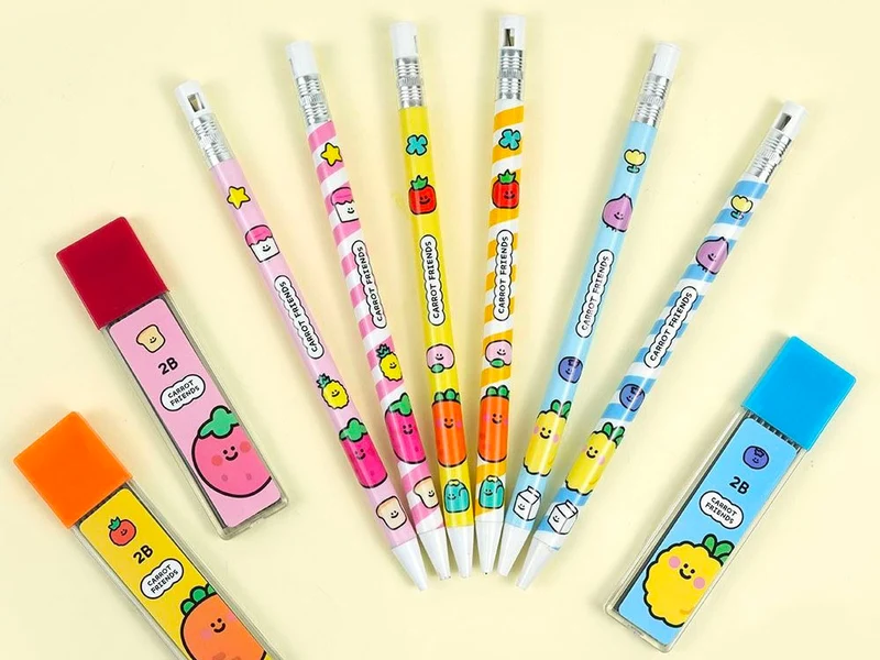 Set crayons et mines Carrot Friends - Fraise
