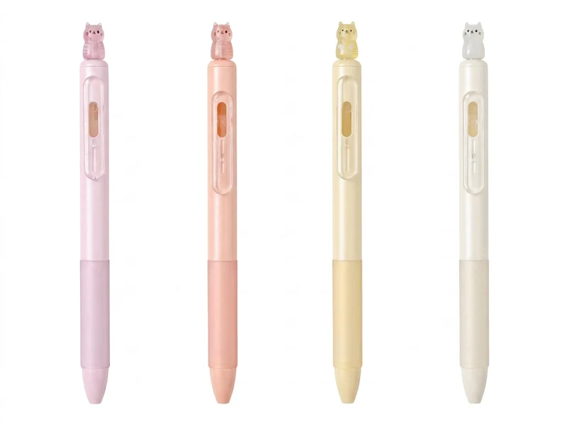 Stylo gel chat Bingle - Pastel rose