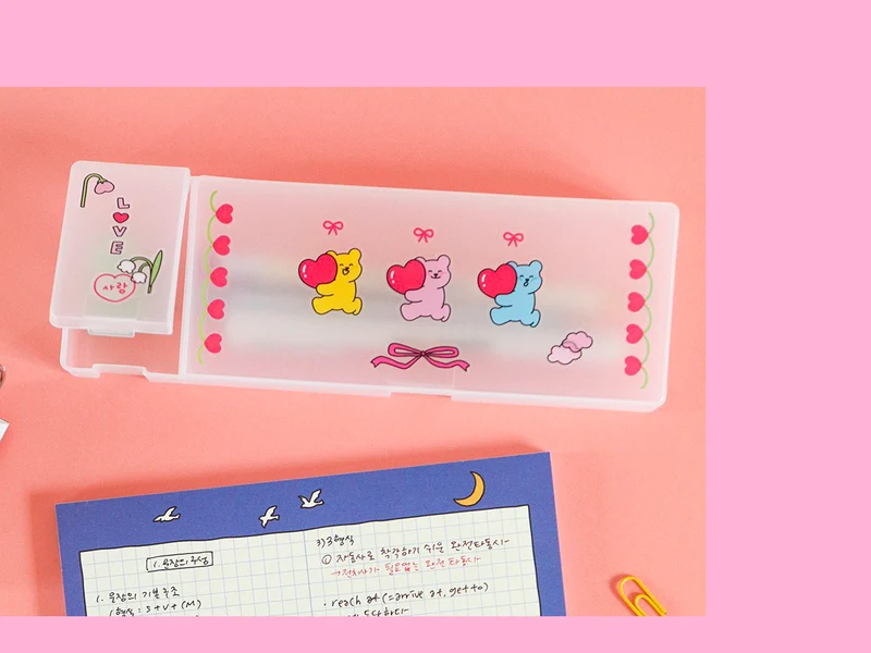 Set stickers et trousse - Oursons d'amour
