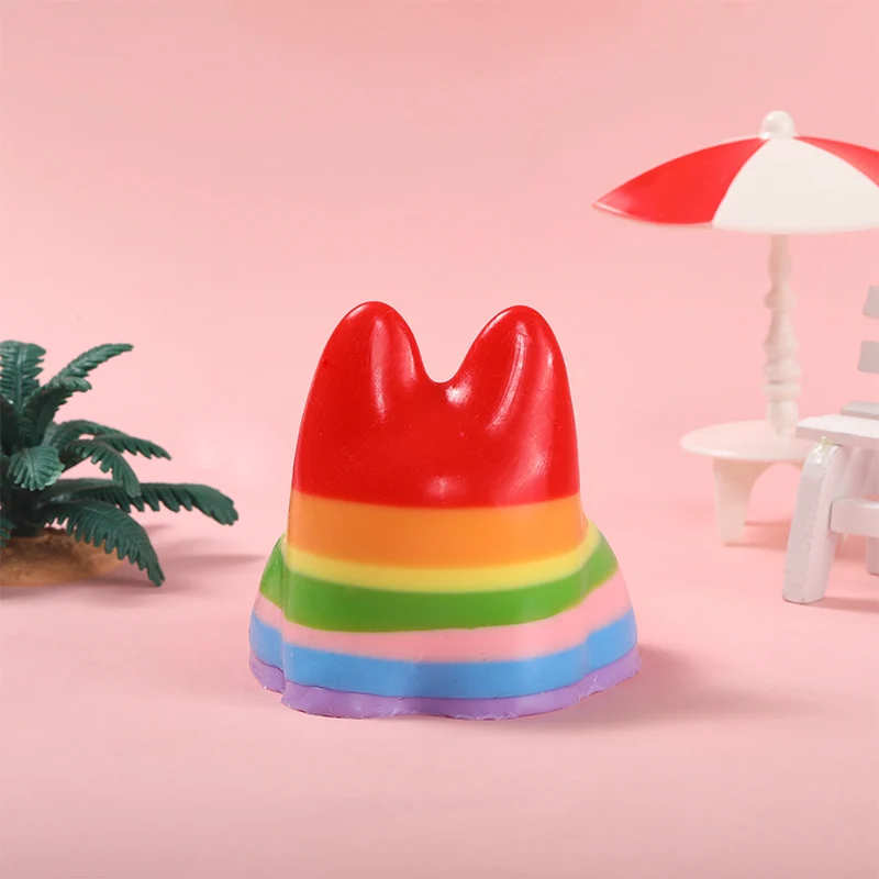 Rainbow Faceless Bunny Squishy