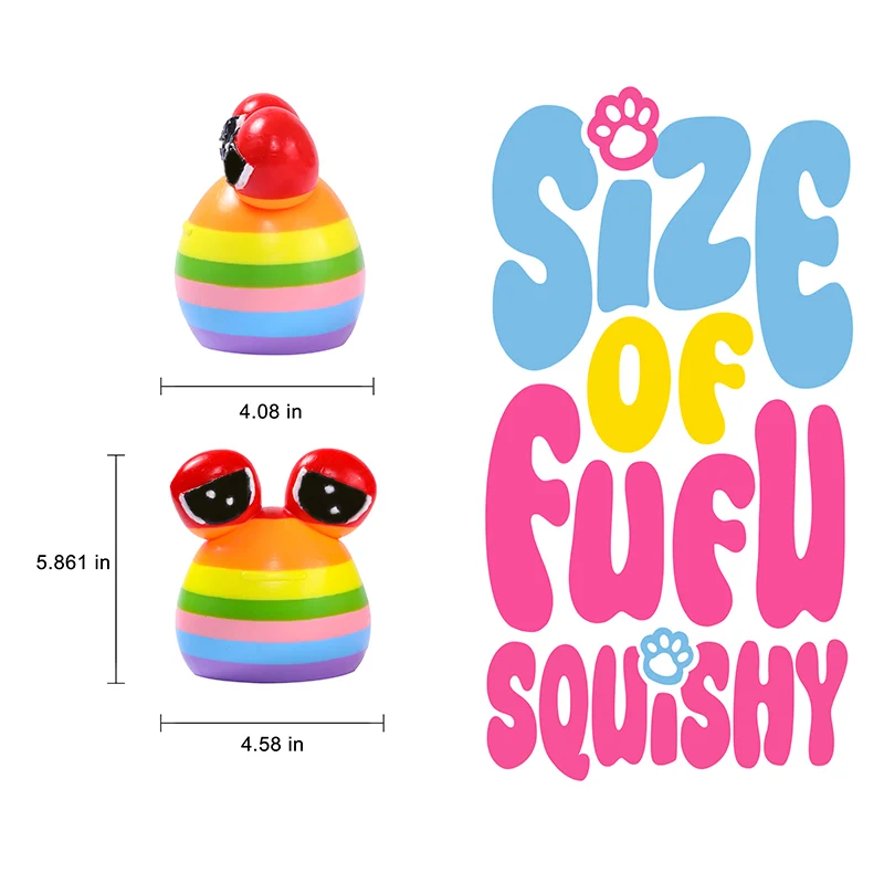 800g Giant Rainbow Pou Taba Squishy