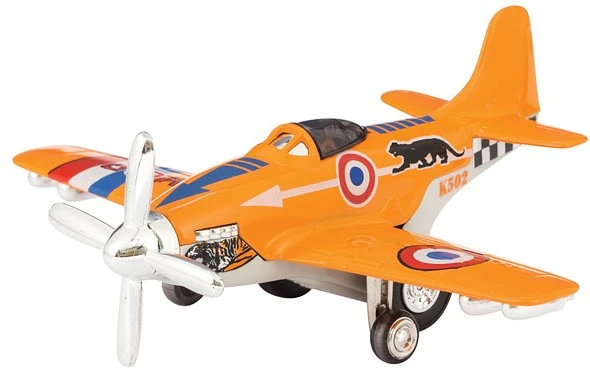 Schylling Die Cast Airplane Pull Back (Orange) / Avion miniature à friction (orange)
