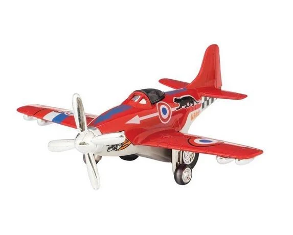 Schylling Die Cast Airplane Pull Back (Red) / Avion rouge miniature à rétrofriction