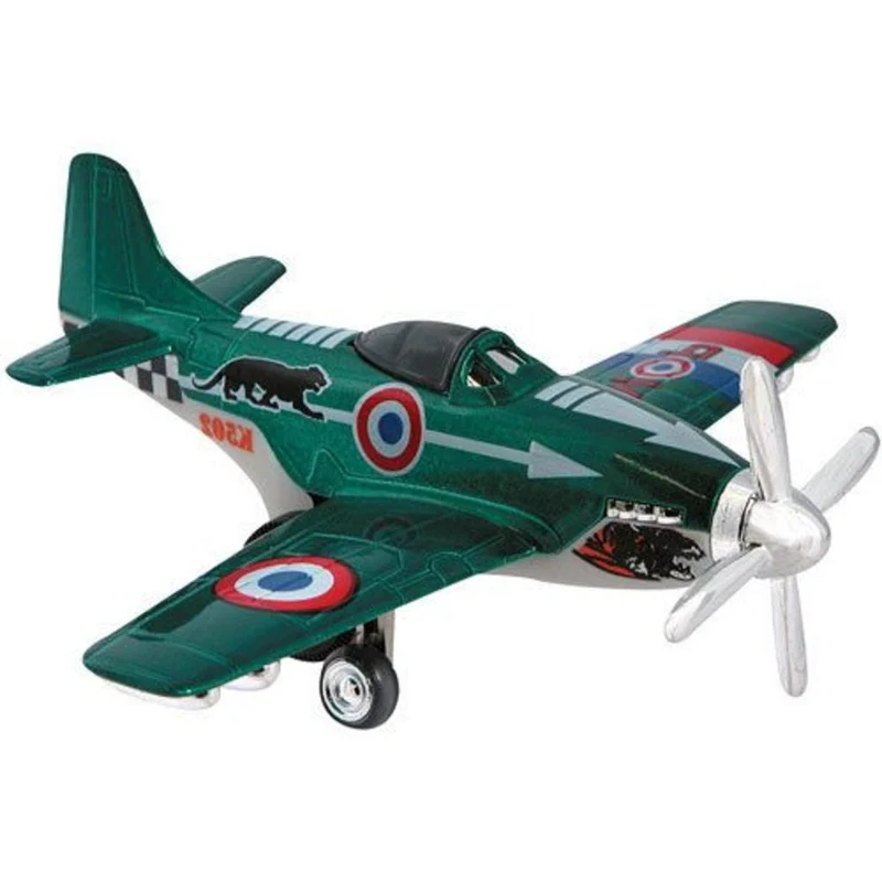 Schylling Die Cast Airplane Pull Back (Green) / Avion miniature à friction (vert)